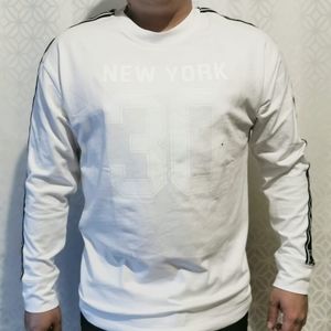 Express Men's white long sleeve shirt